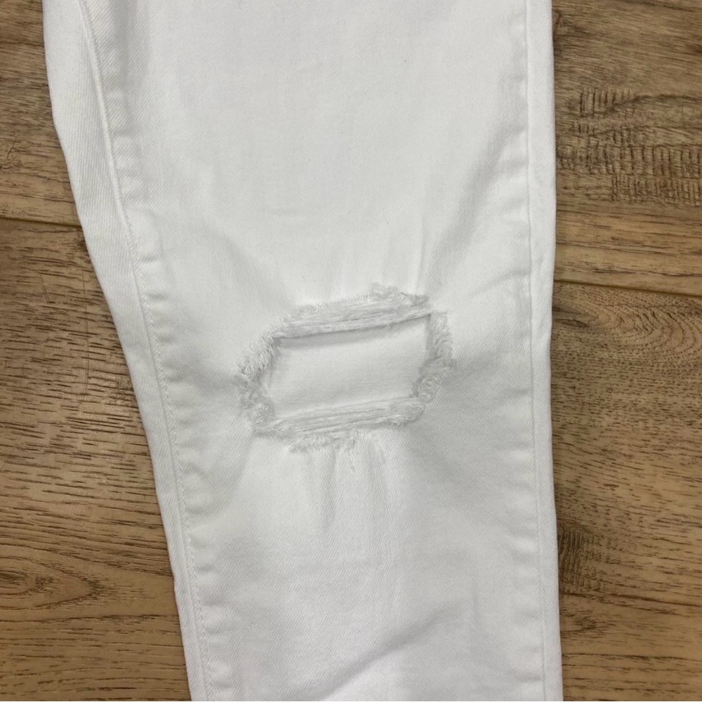 Levi Strauss ‎ 721 High Rise Skinny Ankle Jeans White Distressed Raw Hem Size 28 - Picture 7 of 7